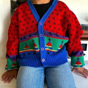 Vintage Kitestring Cardigan Size 7 80s 90s